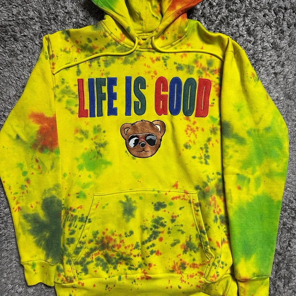 Life Is Good Tie Die Hoodie - Picture 2 of 3